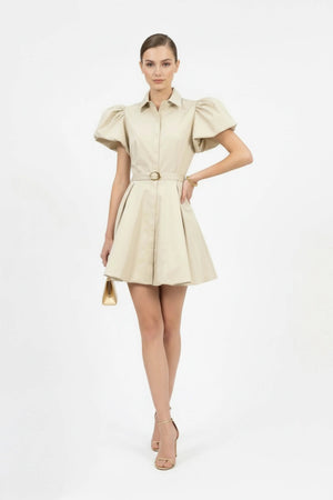 Isadora Puff Sleeve Mini Vestido - Reina Diaz