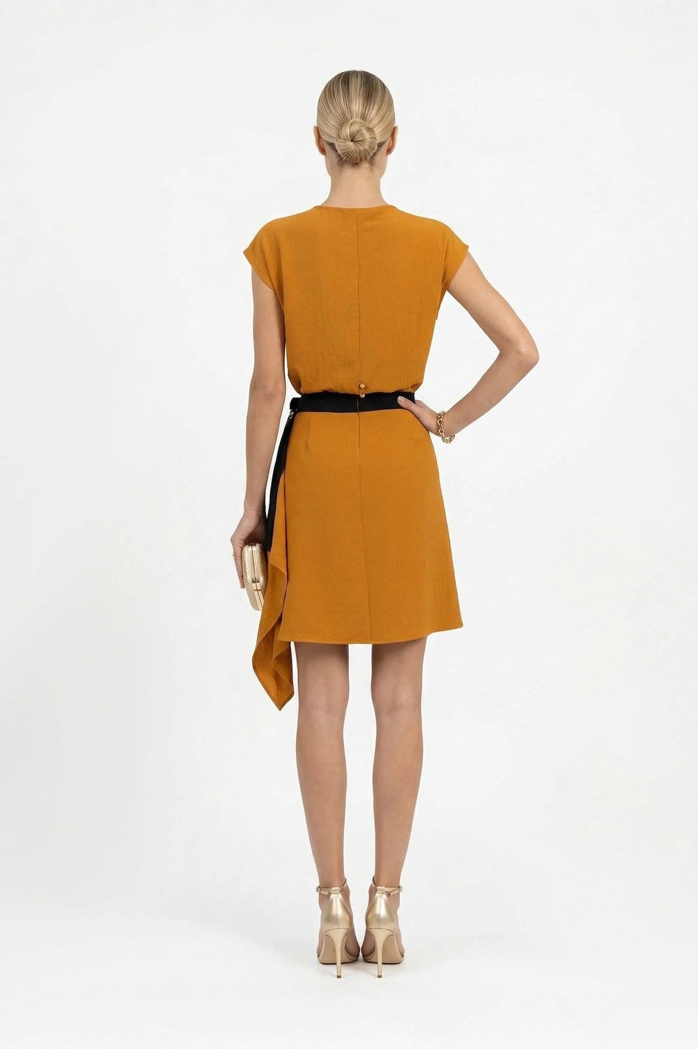 Jade Drape Wrap Vestido - Reina Diaz