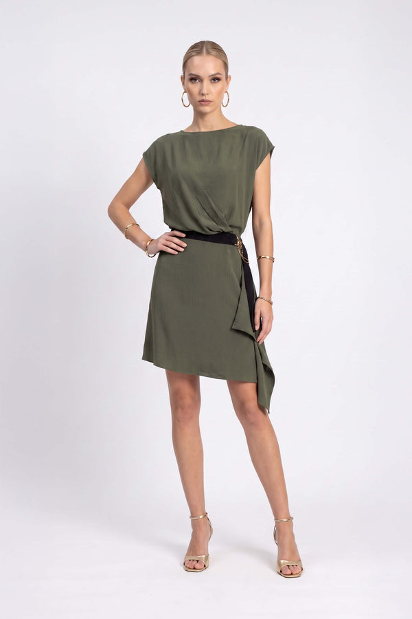 Jade Drape Wrap Vestido 526251 - Reina Diaz