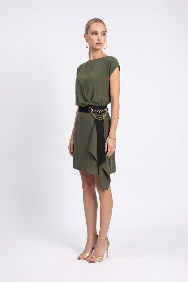 Jade Drape Wrap Vestido 526251 - Reina Diaz