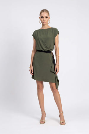 Jade Drape Wrap Vestido 526251 - Reina Diaz