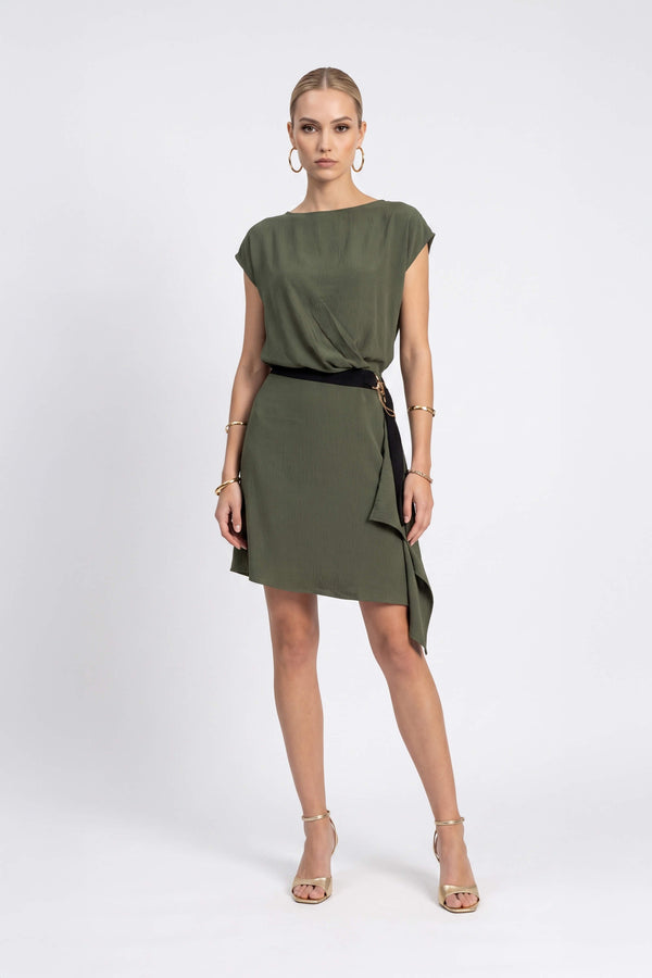 Jade Drape Wrap Vestido 526251 - Reina Diaz