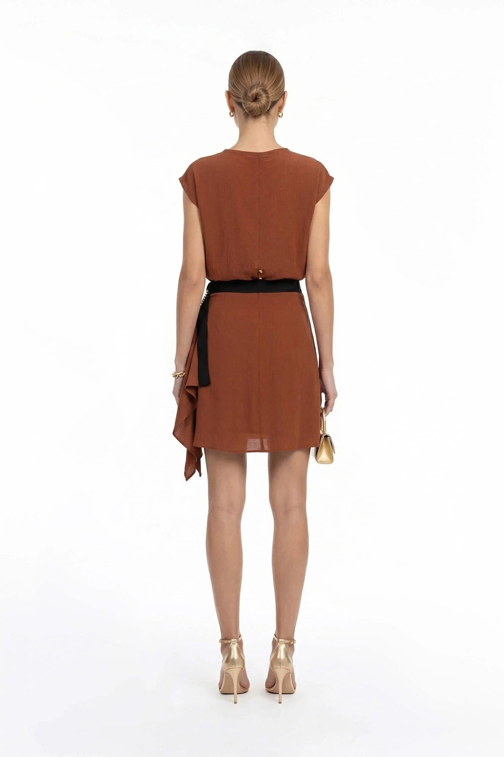 Jade Drape Wrap Vestido - Reina Diaz