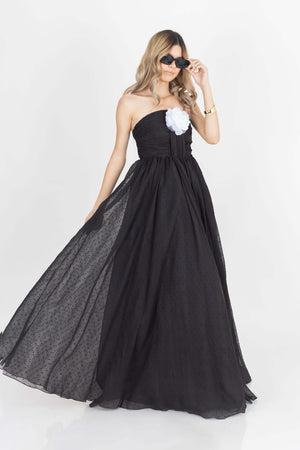 Lilith Tulle Maxi Vestido - Reina Diaz