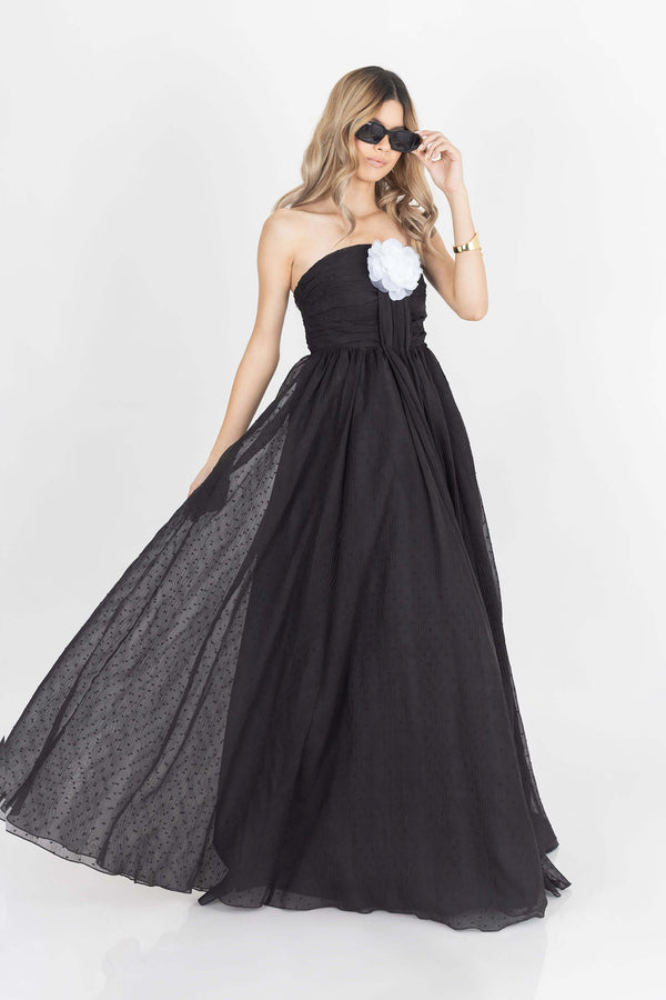 Lilith Tulle Maxi Vestido - Reina Diaz