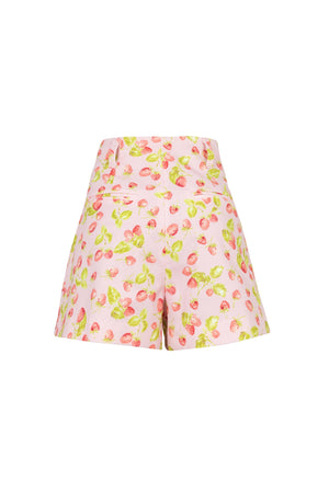 Livorno Tailored High-Rise Cotton-Stretch Shorts 731135 ROS - Reina Diaz