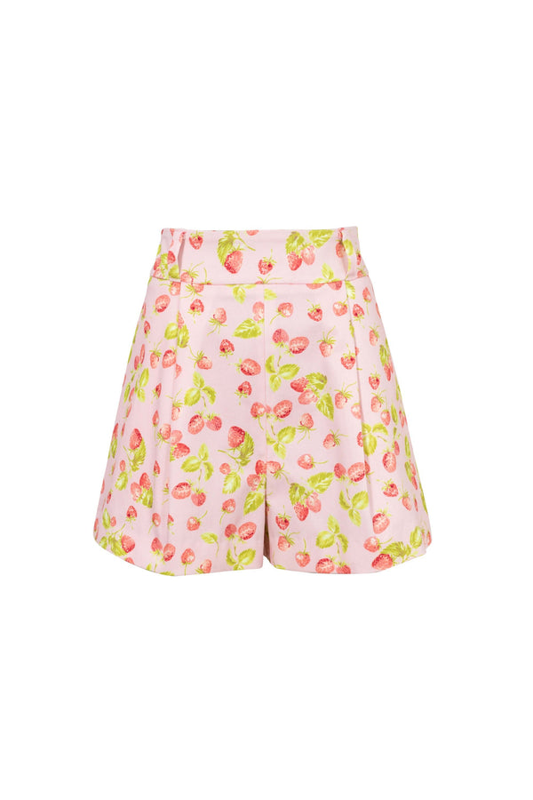Livorno Tailored High-Rise Cotton-Stretch Shorts 731135 ROS - Reina Diaz