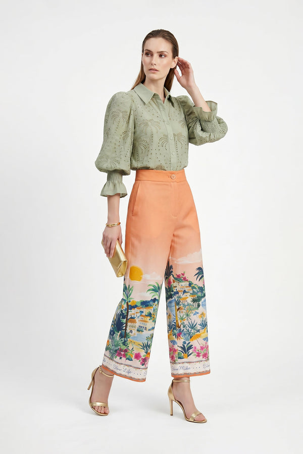 Lucca Puff - Sleeve Cotton - Stretch Blouse - Reina Diaz