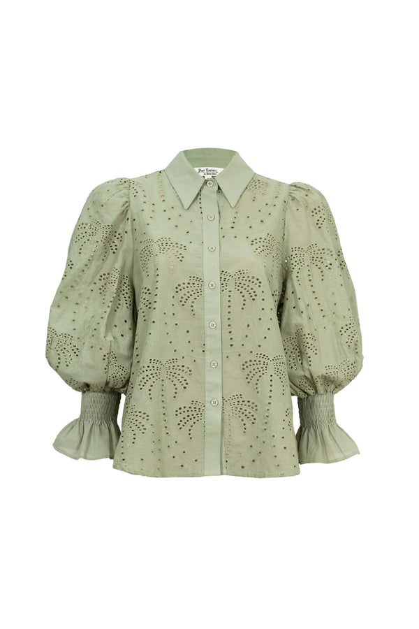 Lucca Puff - Sleeve Cotton - Stretch Blouse - Reina Diaz