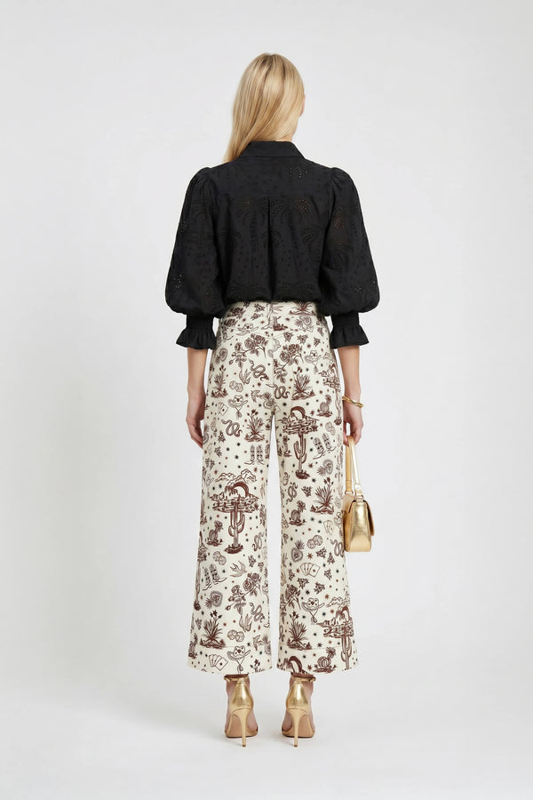 Lucca Puff - Sleeve Cotton - Stretch Blouse - Reina Diaz