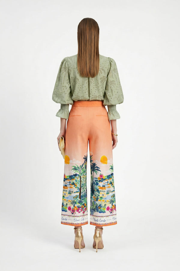 Lucca Puff-Sleeve Cotton-Stretch Blouse 752986 - Reina Diaz