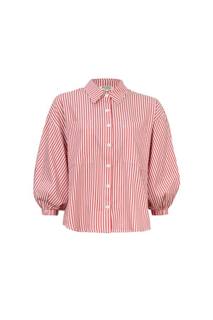 Lucia Puff-Sleeve Button-Down Camisa 752977 - Reina Diaz