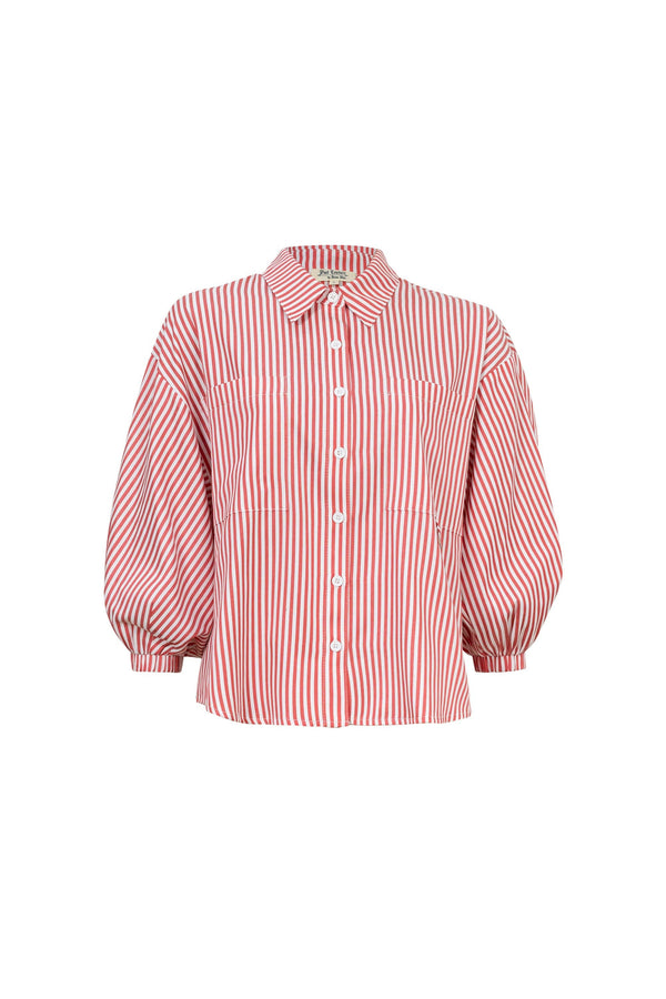 Lucia Puff-Sleeve Button-Down Camisa 752977 - Reina Diaz