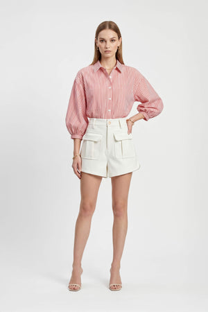 Lucia Puff-Sleeve Button-Down Camisa 752977 - Reina Diaz