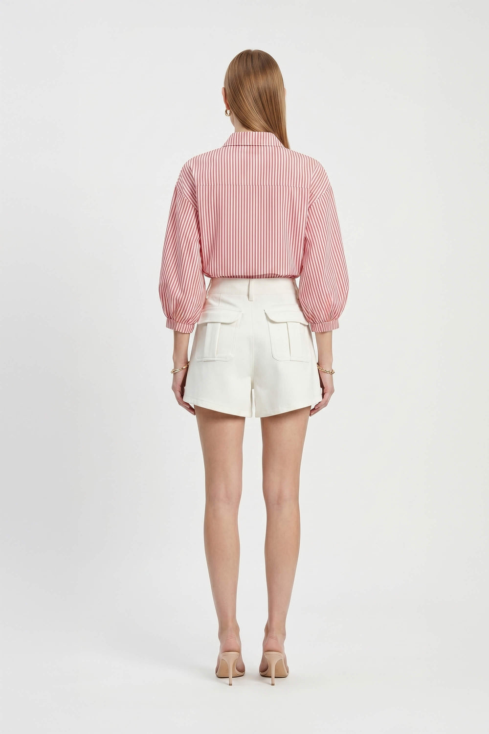 Lucia Puff-Sleeve Button-Down Camisa 752977 - Reina Diaz