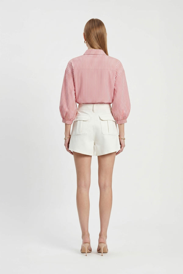 Lucia Puff-Sleeve Button-Down Camisa 752977 - Reina Diaz