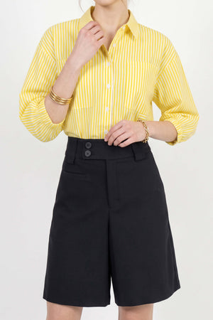 Lucia Puff-Sleeve Button-Down Camisa 752977AMA - Reina Diaz