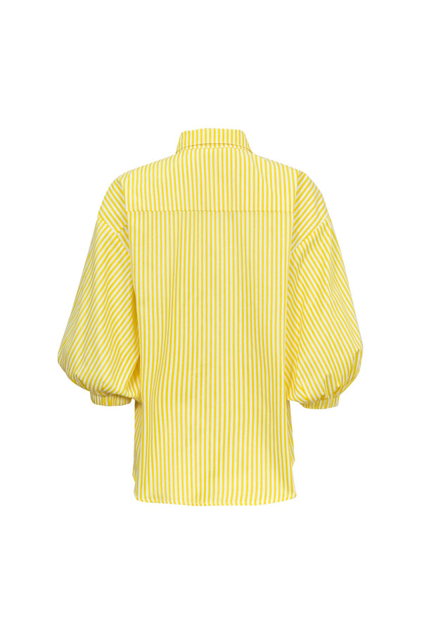 Lucia Puff-Sleeve Button-Down Camisa 752977AMA - Reina Diaz