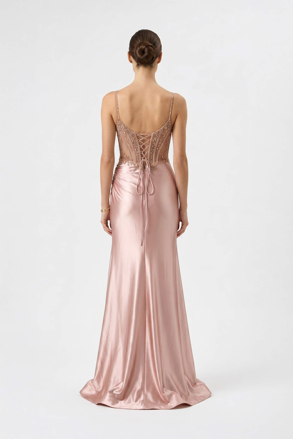 Lucia Sweetheart Lace - Up Maxi Dress - Reina Diaz