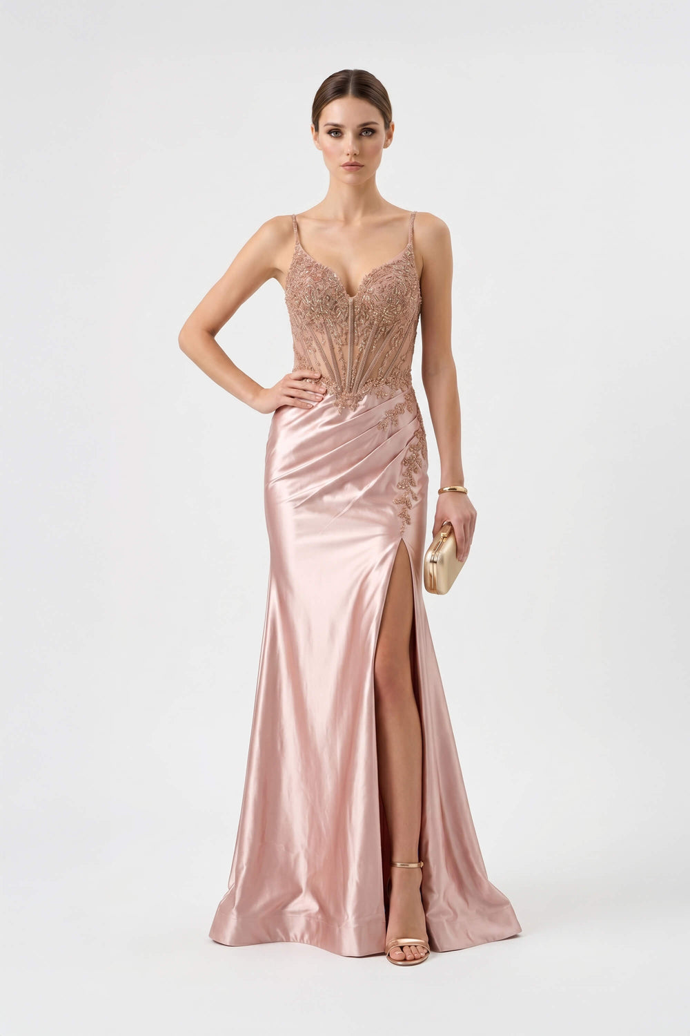 Lucia Sweetheart Lace - Up Maxi Dress - Reina Diaz