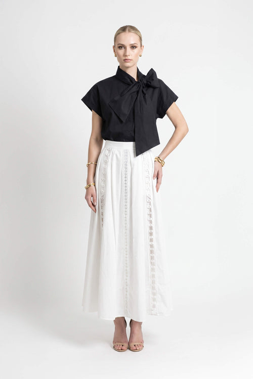 Luciana Lace Inset Maxi Falda 541369 HUE - Reina Diaz