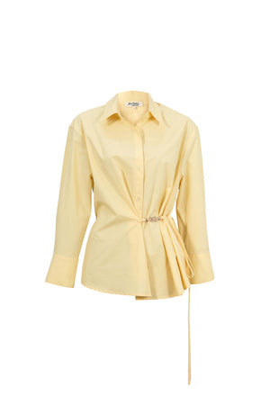 Lyon Hardware Side-Tie Cotton Blusa 752974 AMA - Reina Diaz