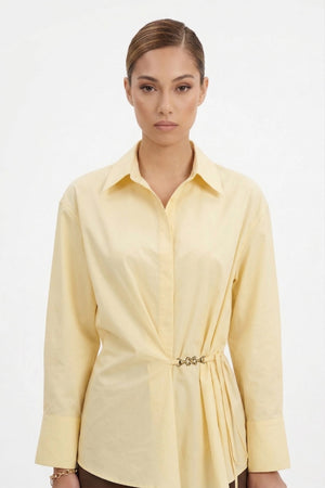 Lyon Hardware Side-Tie Cotton Blusa 752974 AMA - Reina Diaz