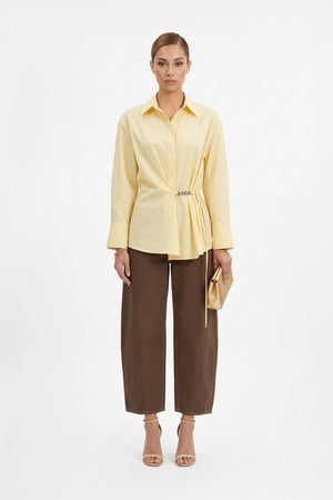 Lyon Hardware Side-Tie Cotton Blusa 752974 AMA - Reina Diaz