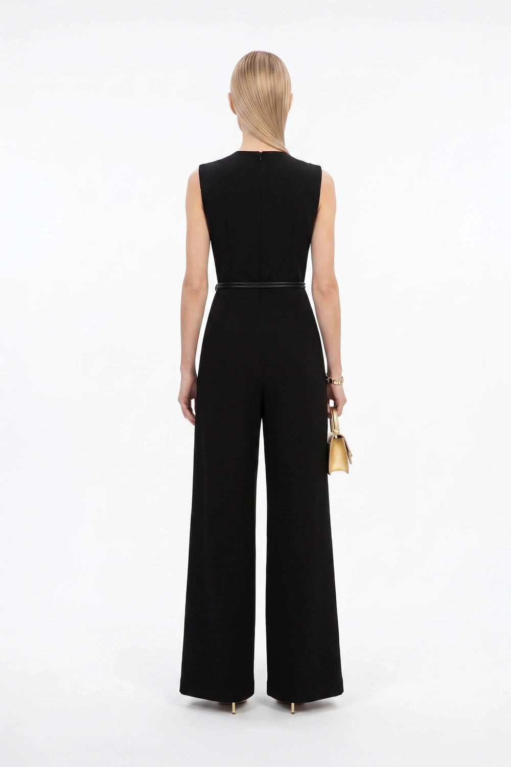 Madrid Sculptural Wide - Leg Pantsuit - Reina Diaz