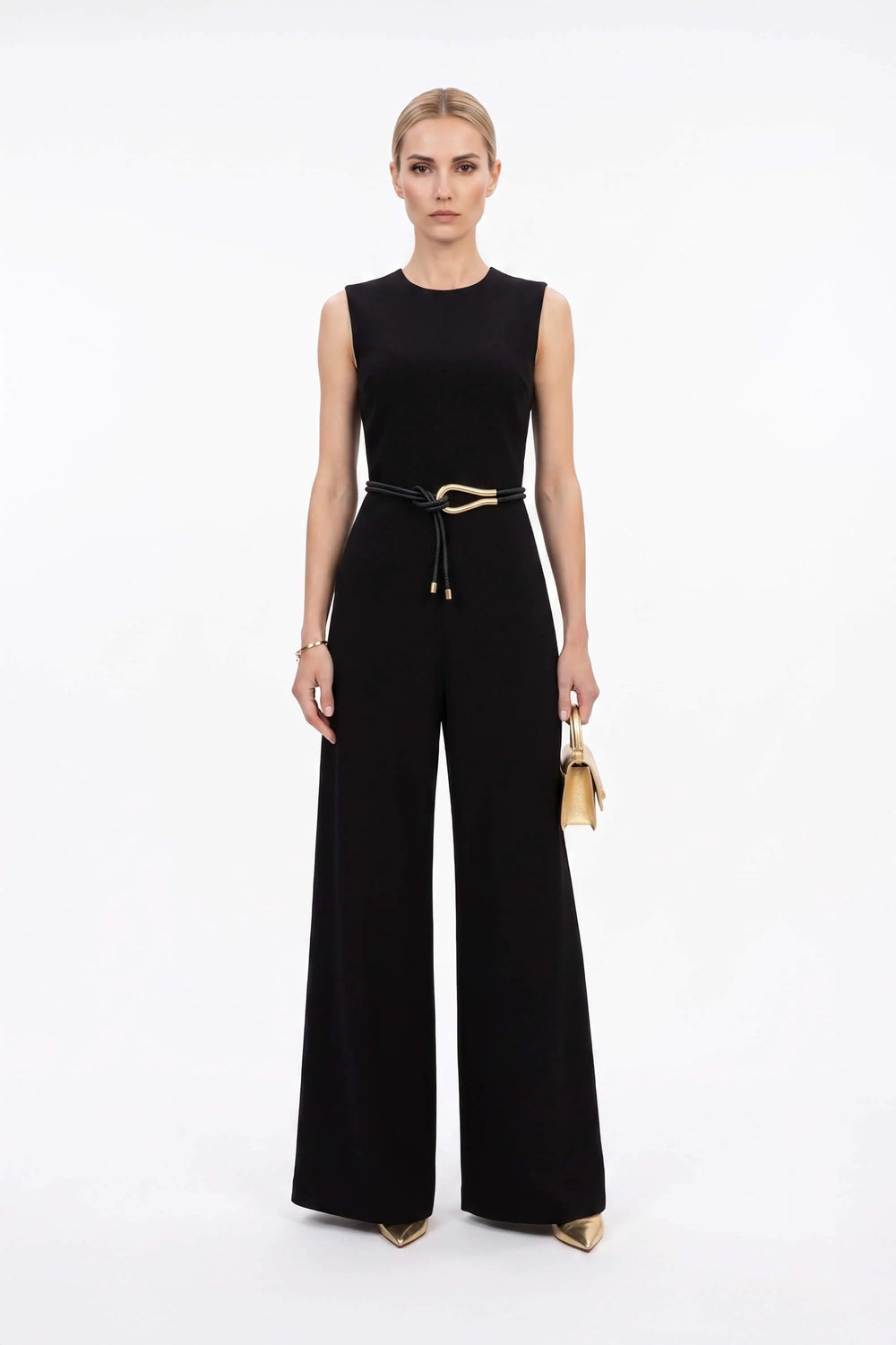 Madrid Sculptural Wide - Leg Pantsuit - Reina Diaz