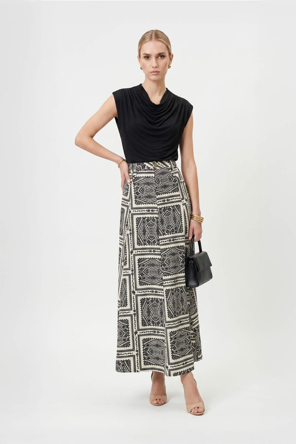 Martina Cowl-Neck Sleeveless Blusa 752993 - Reina Diaz