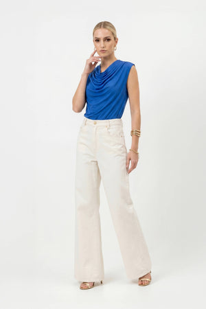 Martina Cowl-Neck Sleeveless Blusa 752993 - Reina Diaz