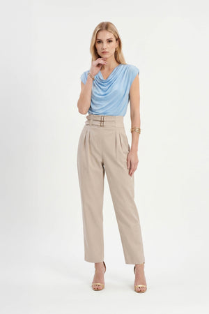 Martina Cowl-Neck Sleeveless Blusa 752993 - Reina Diaz