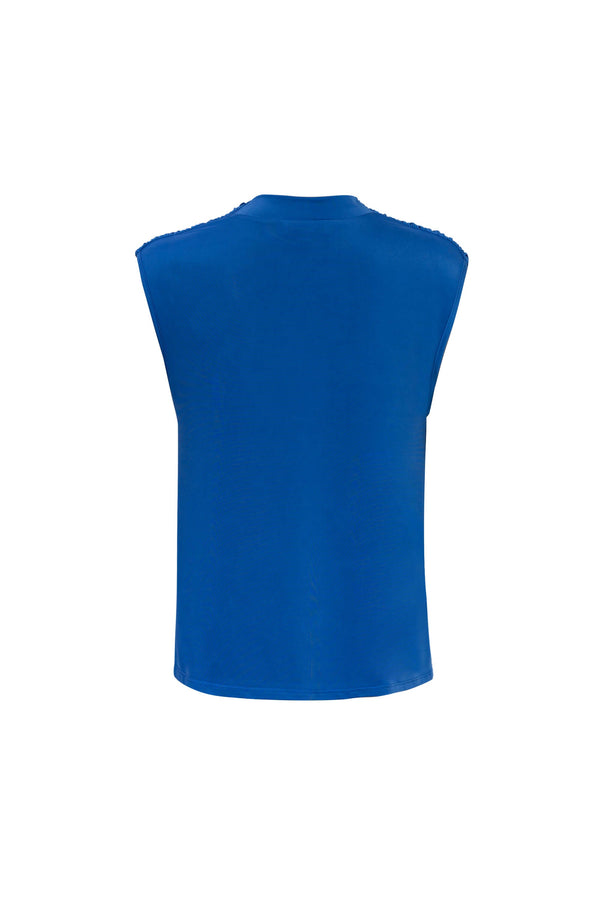 Martina Cowl-Neck Sleeveless Blusa 752993 - Reina Diaz