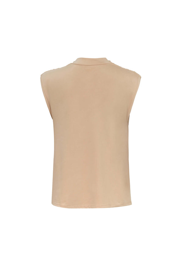 Martina Cowl-Neck Sleeveless Blusa 752993 - Reina Diaz