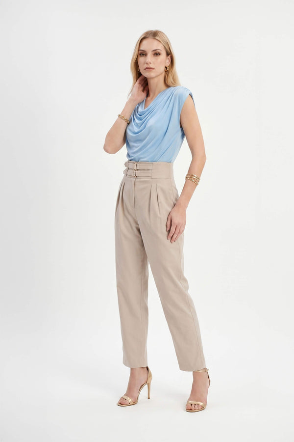 Martina Cowl-Neck Sleeveless Blusa 752993 - Reina Diaz