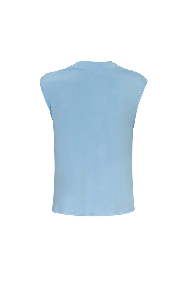 Martina Cowl-Neck Sleeveless Blusa 752993 - Reina Diaz