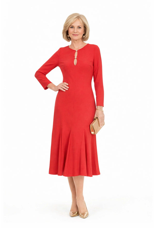 Melissa Flare Midi Vestido - Reina Diaz