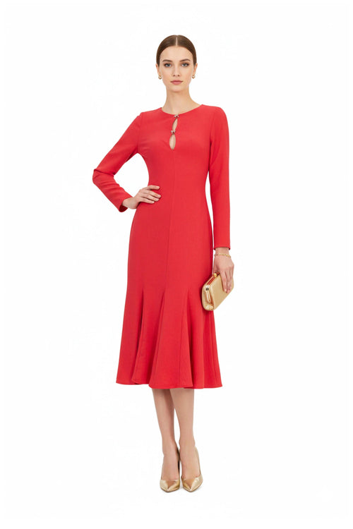 Melissa Flare Midi Vestido - Reina Diaz