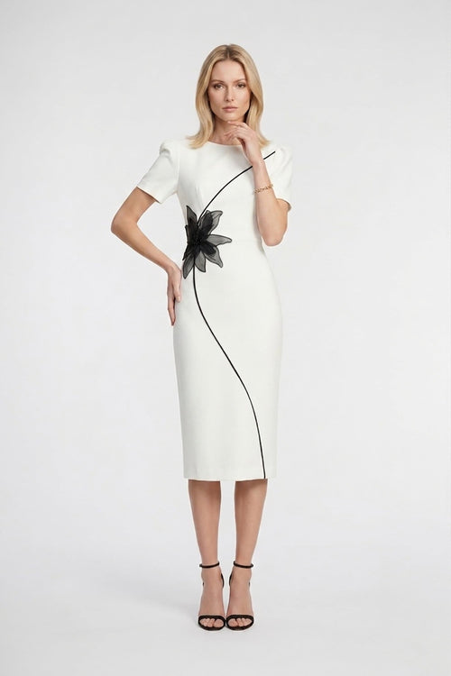 Mia Floral - Midi Sheath Dress - Reina Diaz