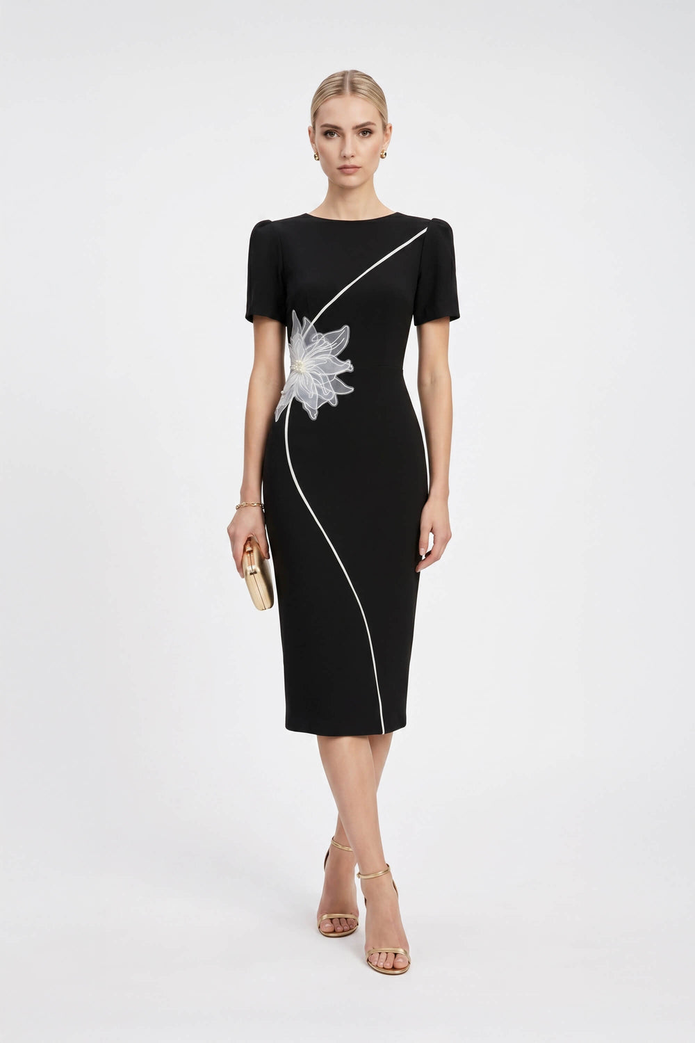 Mia Floral - Midi Sheath Dress - Reina Diaz