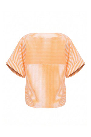 Mia Striped Short Sleeve Blusa 752970 NAR - Reina Diaz