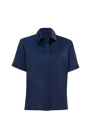 Milán Scalloped Sleeve Tech Blusa - Reina Diaz