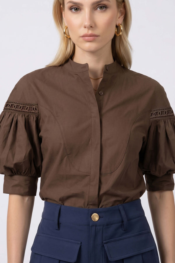 Nadia Asymmetric Crossover-Front Blusa 752963 CAF - Reina Diaz