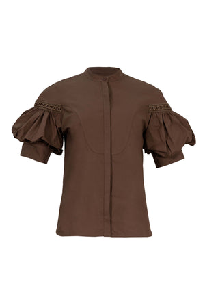 Nadia Asymmetric Crossover-Front Blusa 752963 CAF - Reina Diaz