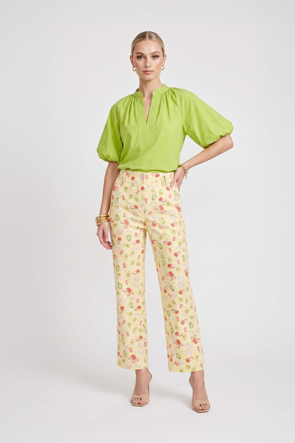 Nadia Belted High-Waist Wide-Leg Pants 731124 AMA - Reina Diaz