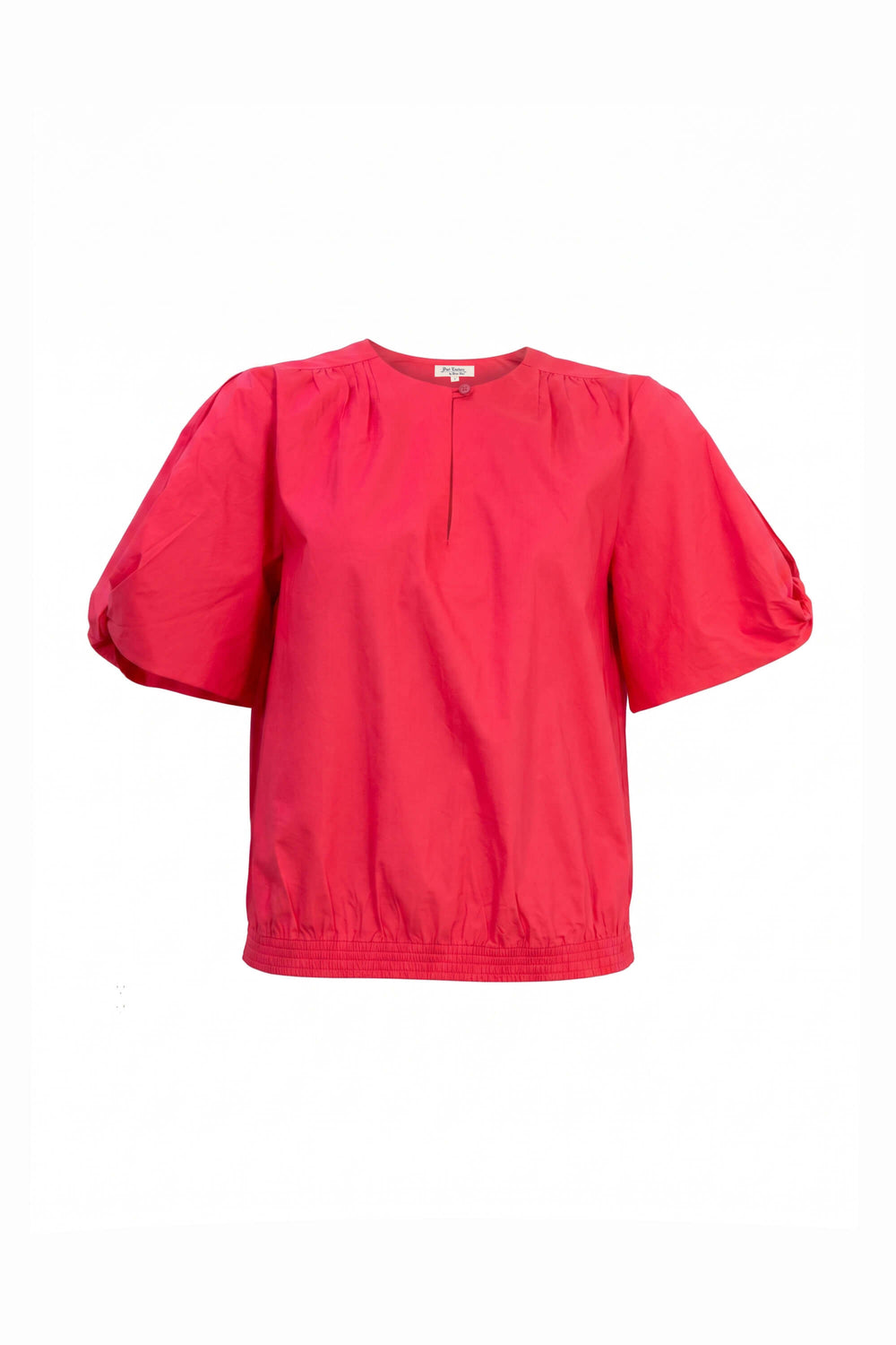 Nadia Smocked-Hem Puff-Sleeve Blusa 752842 - Reina Diaz