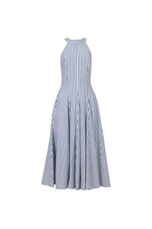 Nadia Tie-Detail Smocked-Cuff Vestido 723173 - Reina Diaz