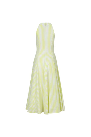 Nadia Tie-Detail Smocked-Cuff Vestido 723173 - Reina Diaz