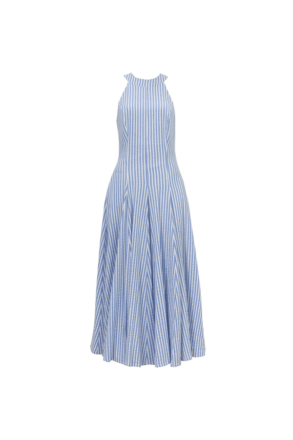Nadia Tie-Detail Smocked-Cuff Vestido 723173 CIE - Reina Diaz
